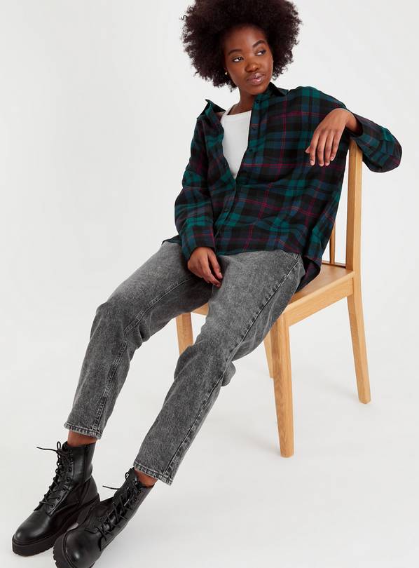 Buy Dark Green Oversized Check Shirt 24 | Shirts | Tu